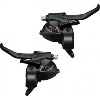 Шифтер/Тормозная ручка SHIMANO TOURNEY, EF41, левый/правый, 3x6 скоростей, трос+оплетка, черный